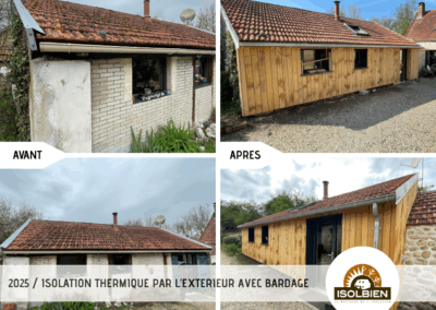 Réalisation d'une isolation thermique par l'extérieur par Isolbien