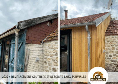 Remplacement de gouttière et descente d'eaux pluviales