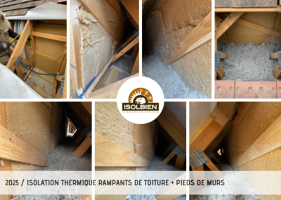 Isolation thermique des rampants de toiture et pieds de murs